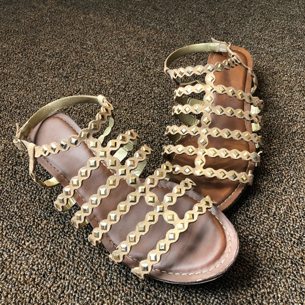 Sparkly gold shoes